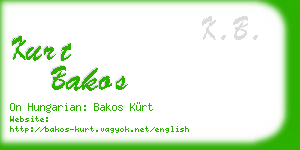 kurt bakos business card